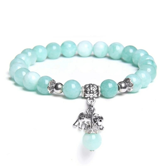 Natural stone Blue amazonite beads Bracelets - Picture 2 of 5